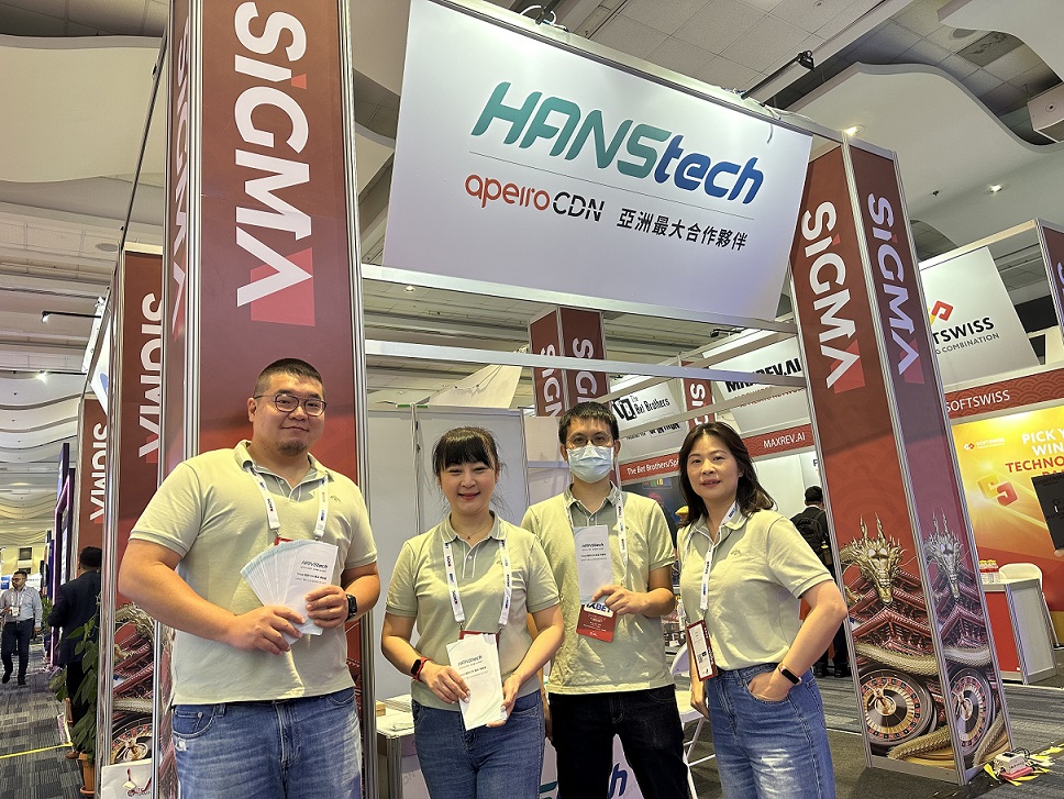 Apeiro8源速科技與HANStech在SiGMA Asia 2023的展覽現場。